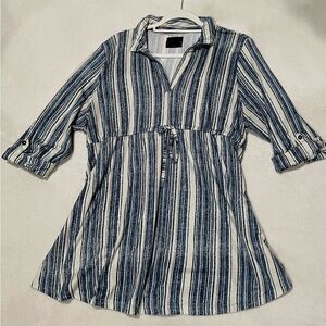 LOVE Maternity striped babydoll blouse